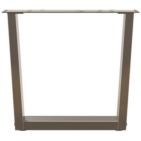 Gambe Per Tavolo Pranzo A V 2pz Naturale 60x(42-43,3)cm Acciaio - Foto 3