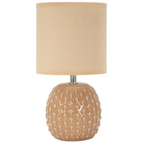 Lampada Da Tavolo Mf98 - Beige - Ceramica - 14x14x27 Cm - Foto 1