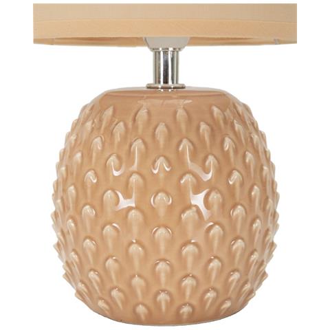 Lampada Da Tavolo Mf98 - Beige - Ceramica - 14x14x27 Cm - Foto 2