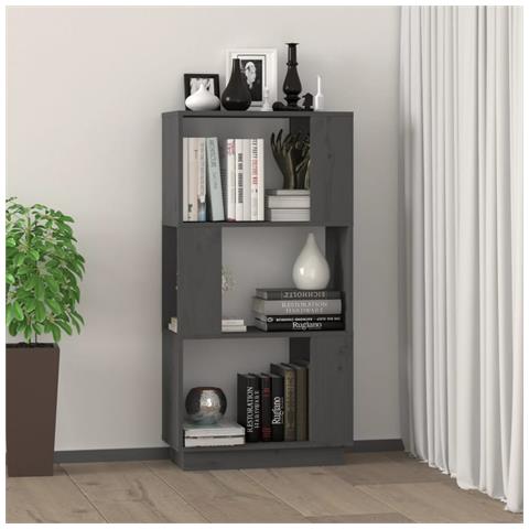 Lusso Casadino -  Libreria/divisorio Grigio 51x25x101 Cm Legno Massello Di Pino - Foto 2