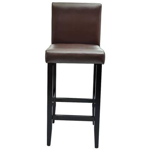 Sgabelli Da Bar 4 Pz Marrone Scuro In Similpelle - Foto 2