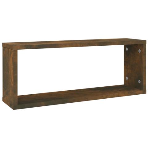 Lusso Casadino -  Mensole Muro Cubo 4pz Rovere Fumo 80x15x26,5 Cm In Multistrato - Foto 2