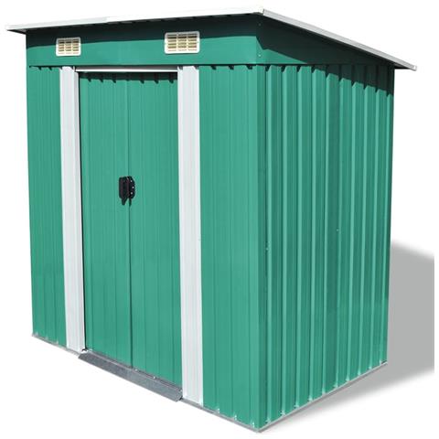 Capanno Da Giardino Verde Metallo - Foto 2