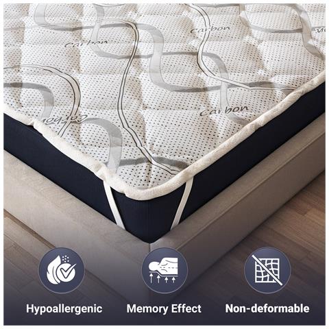 Topper 80 X 190 Cm | Topper Ergonomico 5 Cm | Ovatta Soft | Traspirante E Antiacaro - Foto 5