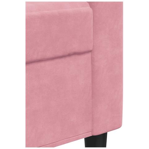 Set di Divani 4 pz con Cuscini e Rinforzi rosa in Velluto - Foto 9