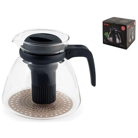 Teiera Viola in vetro borosilicato trasparente lt 1,5 - Foto 1