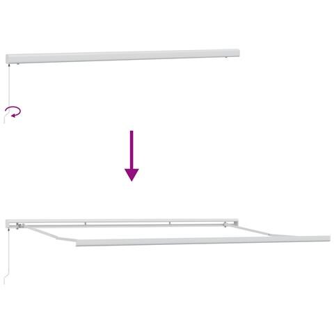 Tenda retrattile manuale  Beige 500x300 cm, Tessuto di ricambio per tenda  per telaio 5x3 m Beige - Foto 9