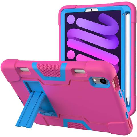 Custodia Per Ipad Mini 6 8.3"" Con Supporto E Alloggiamento Per Stilo Rosa - Foto 2