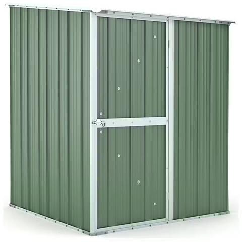 Box In Acciaio Zincato Casetta Da Giardino In Lamiera 1.55 X 1.75 M X H2.02 M - 60 Kg - 2.71 Metri Quadri - Verde - Foto 1