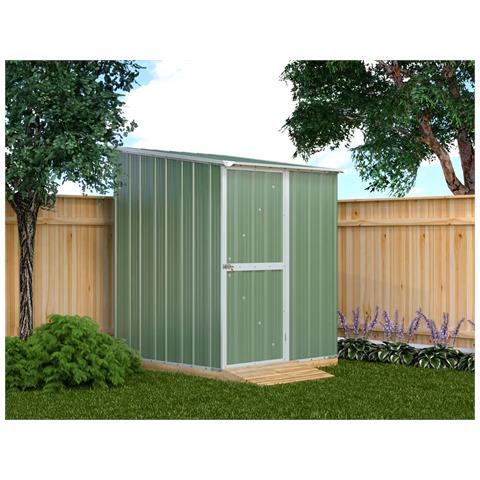 Box In Acciaio Zincato Casetta Da Giardino In Lamiera 1.55 X 1.75 M X H2.02 M - 60 Kg - 2.71 Metri Quadri - Verde - Foto 5