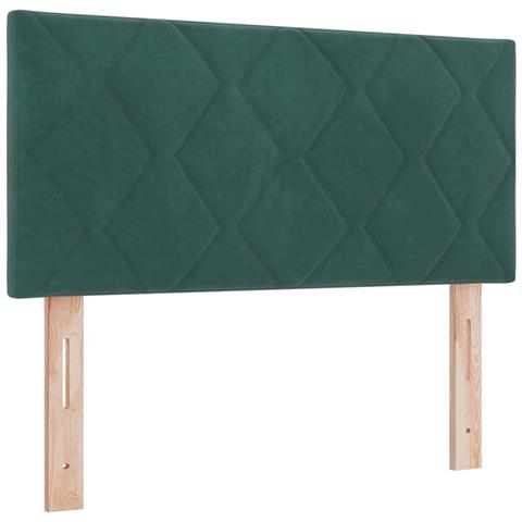 Testiera LED con luci a strisce a LED Verde scuro 90 cm Velluto - Foto 1