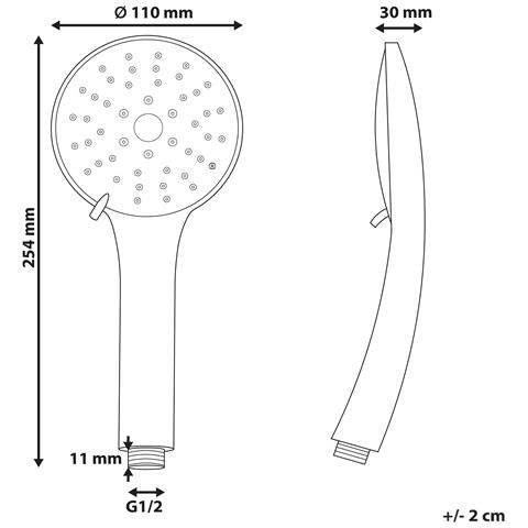 Kit Doccia Con Soffione E Flessibile Churun 4 Funzioni Oro - Foto 7