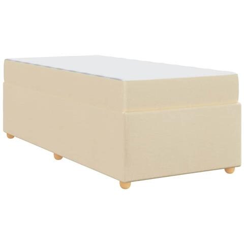 Struttura del letto con materasso Crema 90 x 200 cm Tessuto - Foto 9