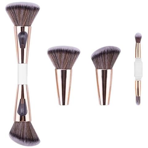 Pennello Trucco 4-in-1 A Doppia Estremità - Multifunzionale, Portatile E Morbido - Foto 5