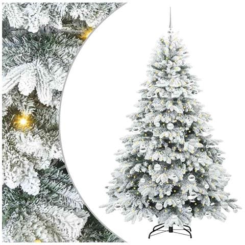 Albero di Natale artificiale con 300 LED Bianco 180 cm PE e PVC - Foto 1