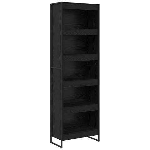 Armadio per Libri 2 pcs Rovere Nero 80 x 30 x 155 cm - Foto 1