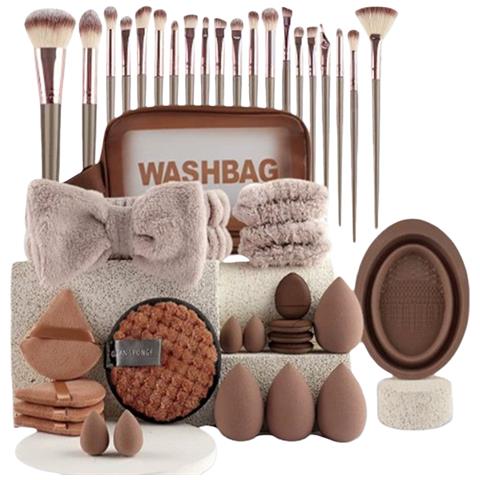 Set Di 42 Pennelli Per Trucco - Collezione Completa Di Pennelli Cosmetici Brown - Foto 1