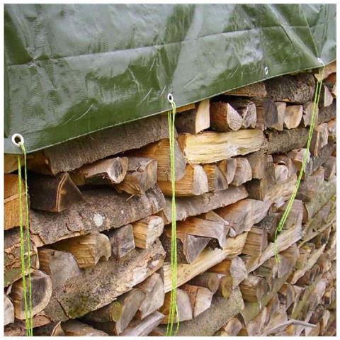 Telo Impermeabile Verde 1 5x6m  210g/m²  9m²  Resistente Uv E Impermeabile - Foto 2