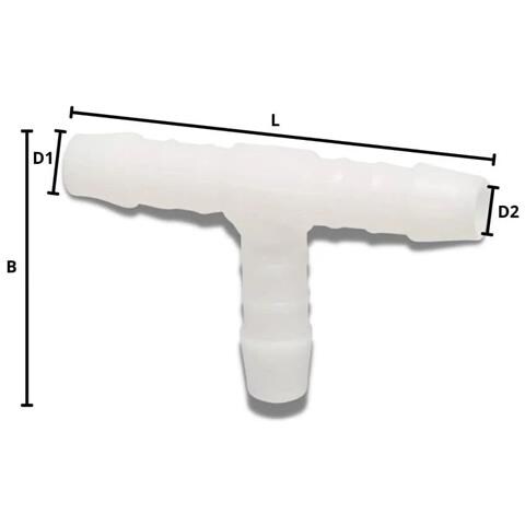 Giunto Per Tubo Flessibile A T In Plastica 19mm - Foto 2