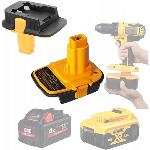 Adattatore Per Batterie Dewalt E Milwaukee 18v Dm18d - Compatibile Con Utensili Dewalt 18v | Montaggio Facile | Alta Efficienza - Foto 1