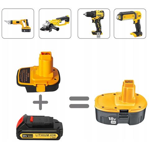 Adattatore Per Batterie Dewalt E Milwaukee 18v Dm18d - Compatibile Con Utensili Dewalt 18v | Montaggio Facile | Alta Efficienza - Foto 2