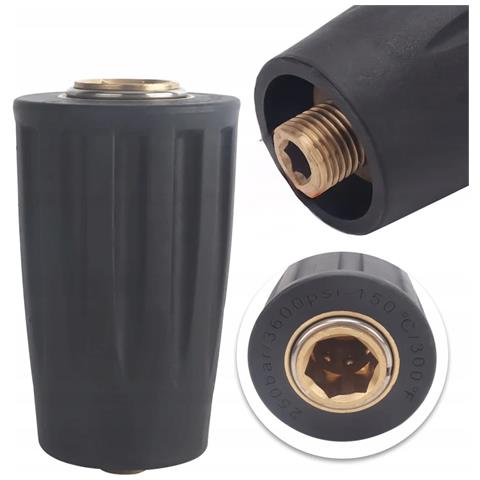 Connettore Rapido D12 1/4m - Compatibile Con Idropulitrici Nilfisk Alto, Kew, Kranzle | 250 Bar, 150°c | Filettatura 1/4"" M | Alta Resistenza - Foto 1