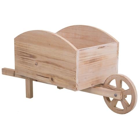 Carrello Portafiori In Legno Marrone 48x19,1x22,4h - Foto 1