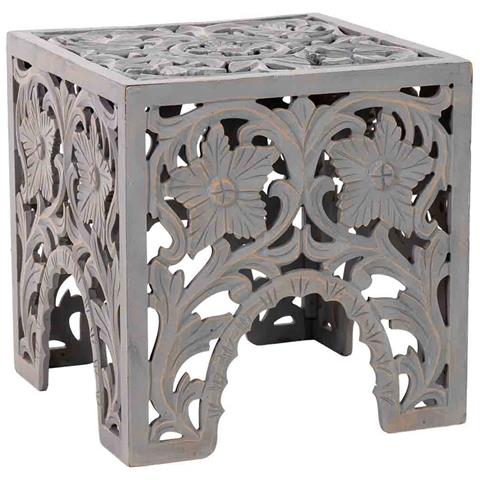 Tavolino In Legno Bianco Fatto A Mano 45x45x45h - Foto 1