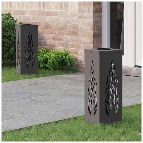 Faro LED solare per sentieri 2 pcs Nero - Foto 2