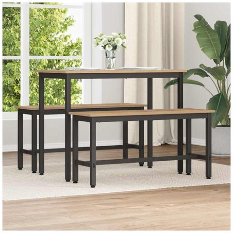 Panchina da pranzo Rovere artigianale 100 x 32,5 x 48,5 cm - Foto 2