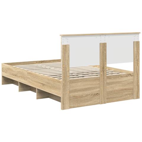 Struttura del letto con testiera Rovere Sonoma 137 x 203 cm - Foto 9