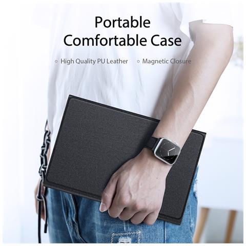 Teclado per Galaxy Tab A11 - Pelle /PU, Nero, Bluetooth - Foto 2
