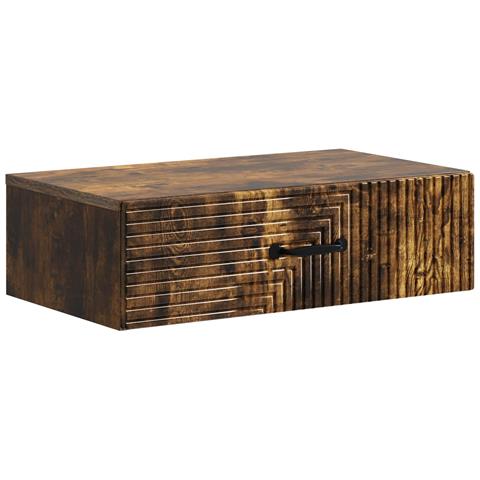 Tavolino da Parete Laterale Rovere Fumo 59 x 34,5 x 17 cm - Foto 1