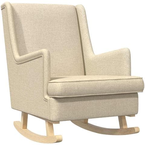 Sedia a dondolo Crema 62 x 80 x 85 cm Tessuto - Foto 1