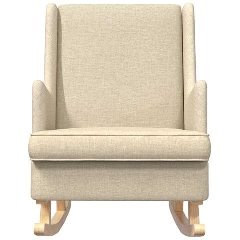 Sedia a dondolo Crema 62 x 80 x 85 cm Tessuto - Foto 2