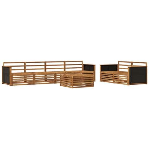Set di divani da esterno 7 pcs Naturale - Foto 1