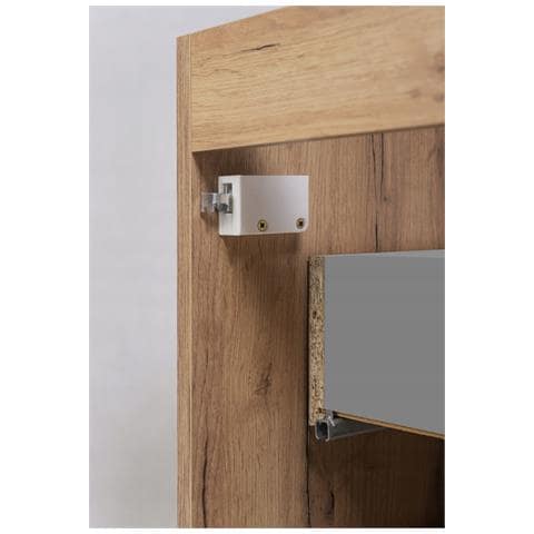 Set di mobili da bagno, Bianco opaco, 80/52/41 cm e 35/139/31 cm, Mobile sottolavabo, mobili da bagno, armadio alto, armadio da bagnoMobileda bagno - Foto 2