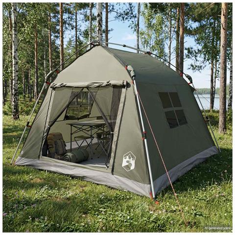 Tenda istantanea resistente all'acqua 2 persona Verde militare - Foto 2