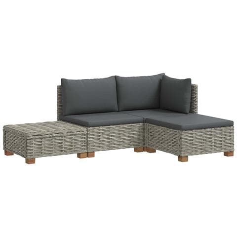 4 pz Set Lounge in Rattan con Cuscini GENDT Rattan naturale - Foto 1
