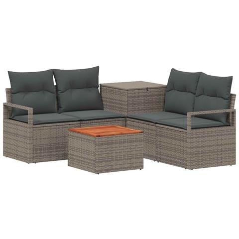 Set di divani 6 pz Grigio e Grigio Scuro - Foto 1