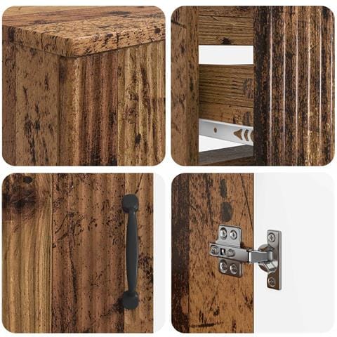 Set di armadietti da bagno in 3 pezzi HOORN Legno antico - Foto 2