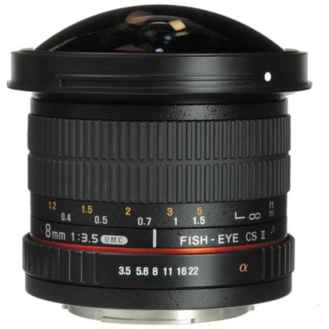 Obiettivo8mm F / 3.5 Fish-eye Cs Ii W / hood (sony A-mount) Nero - Foto 1