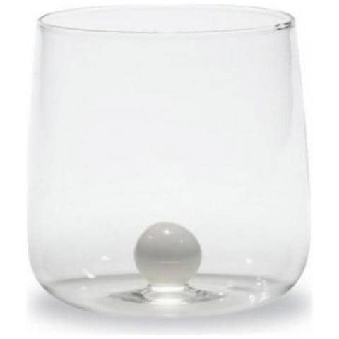 Set 6 Bicchieri Tumbler in Vetro Borosilicato h 90 mm Ø 88 mm Capacità 44 cl Colore Bianco - Linea Bilia - Foto 1