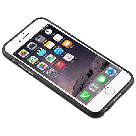 Custodia Compatibile Con Apple Iphone 6 / Iphone 6s In Nero - Coperchio Protettivo In Silicone Tpu Flessibile Con Design Spazzolato - Foto 6