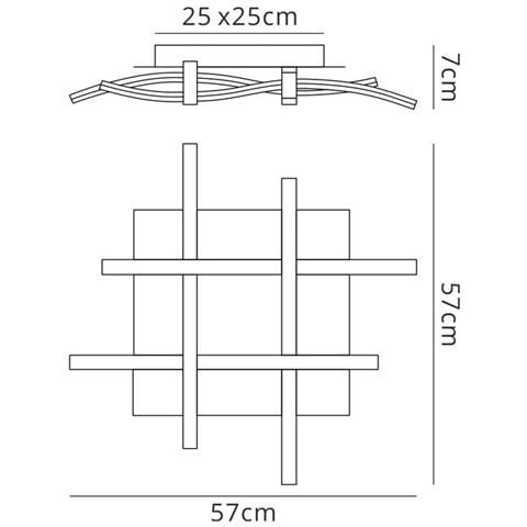 Soffitto Semi Filo 34w Led 3000k, 2600lm, Argento, Acrilico Satinato, Cromo Lucido - Foto 3