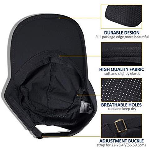 Protezione Di Sport Protezioni Soft Tesa Leggero Impermeabile E Traspirante Esecuzione Cappello Da Baseball Cap Asciutto Rapido Raffreddamento Sport Cappelli Portatili Per Gli Uomini E Il Panno Di Prestazione Della Donna Allenamenti E Attivit Allaperto - Foto 2