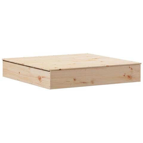 Sabbiera Con Copertura 111x111x19,5 Cm Legno Massello Di Pino - Foto 2