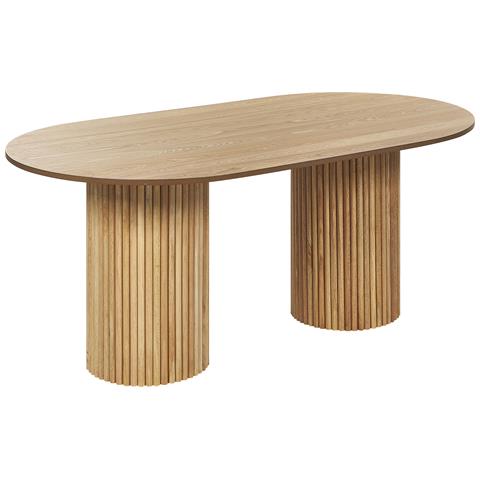 Tavolo Da Pranzo Ovale Legno Chiaro 180 X 100 Cm Sheridan - Foto 7