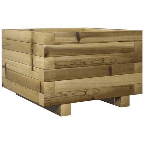 Fioriera Da Giardino 40x40x26,5 Cm In Legno Di Pino Impregnato - Foto 2