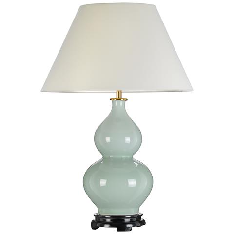 Lampada Da Scrivania Contemporanea Harbin Porcellana Celadon 1 Luce E27 - Foto 2
